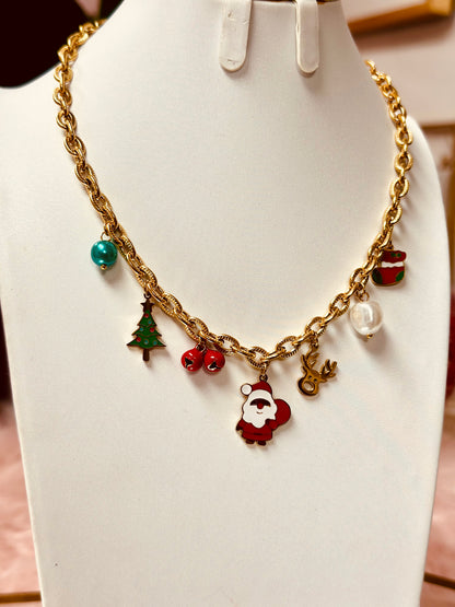 Collar de Navidad con Santa Claus