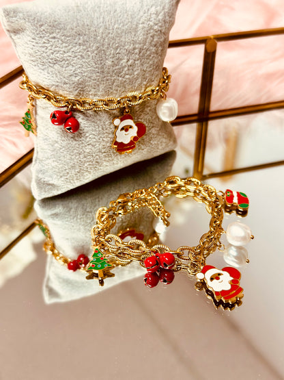 Pulsera de Navidad con Santa Claus